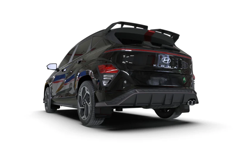 Rally Armor 24-25 Hyundai Kona N Line Black UR Mud Flap - Metallic Black Logo - Image 3