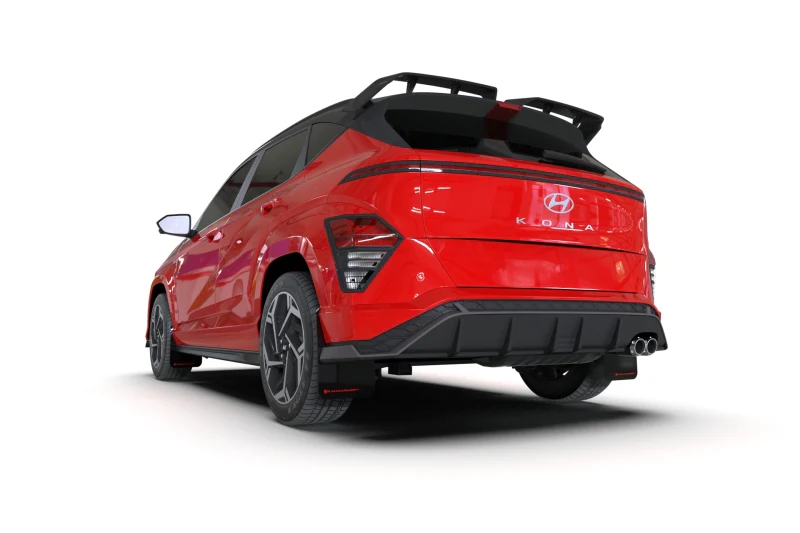 Rally Armor 24-25 Hyundai Kona N Line Black UR Mud Flap w/ Grey Logo - Image 2