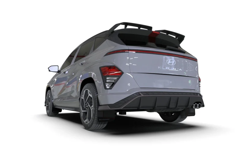 Rally Armor 24-25 Hyundai Kona N Line Black UR Mud Flap w/ Grey Logo - Image 3