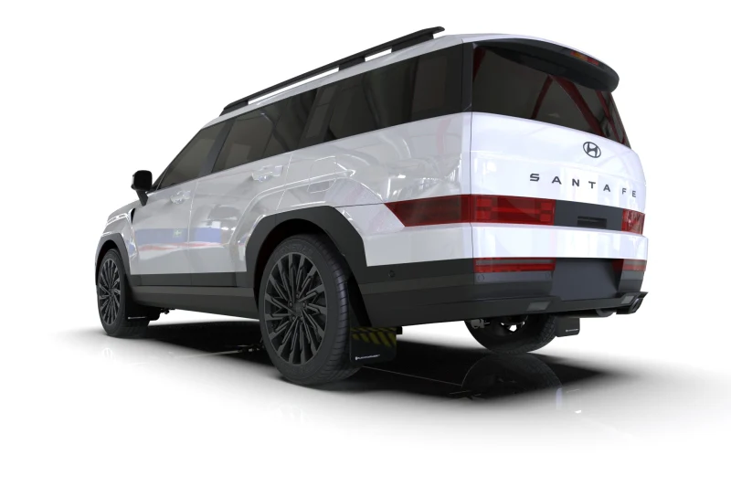Rally Armor 24-26 Hyundai Santa Fe Black Mud Flap w/Red Logo - Image 2