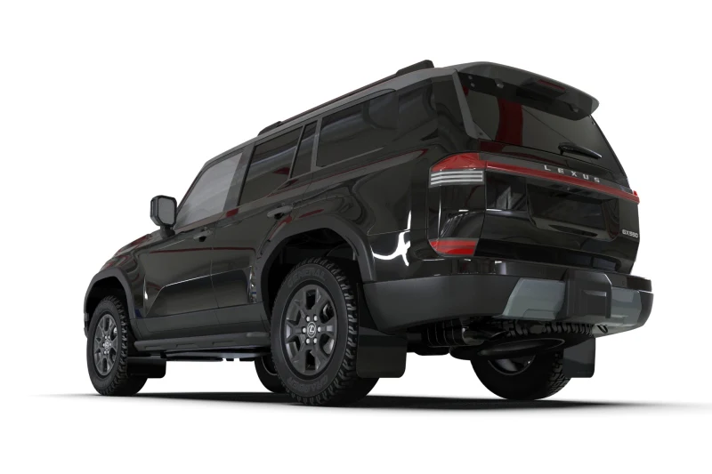 Rally Armor 24-26 Lexus GX-550 Overtrail Black UR Mud Flap Metallic Black Logo - Image 4