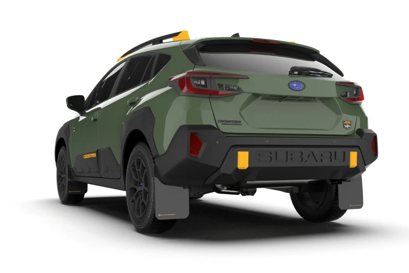 Rally Armor 24-26 Subaru Crosstrek (Wilderness Only) Black UR Mud Flap W/White Logo No Drilling Req - Image 4