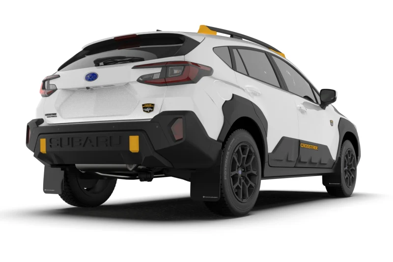 Rally Armor 24-26 Subaru Crosstrek (Wilderness Only) Black UR Mud Flap W/White Logo No Drilling Req - Image 5