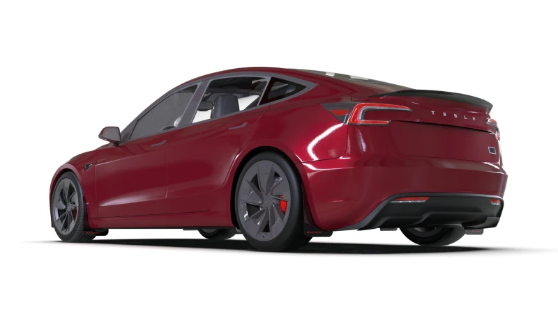 Rally Armor 24-26 Tesla Model 3 Highland Black UR Mud Flap Dark Grey Logo - Image 2