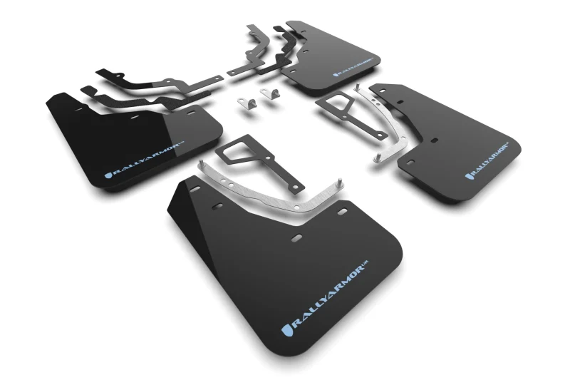 Rally Armor 25-26 Hyundai Ioniq 5 N Black Mud Flap w/Light Blue Logo - Image 4