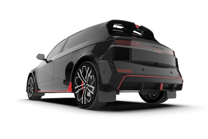 Rally Armor 25-26 Hyundai Ioniq 5 N Black Mud Flap w/Metallic Black Logo - Image 2