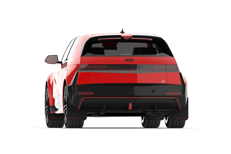 Rally Armor 25-26 Hyundai Ioniq 5 N Black Mud Flap w/Metallic Black Logo - Image 3