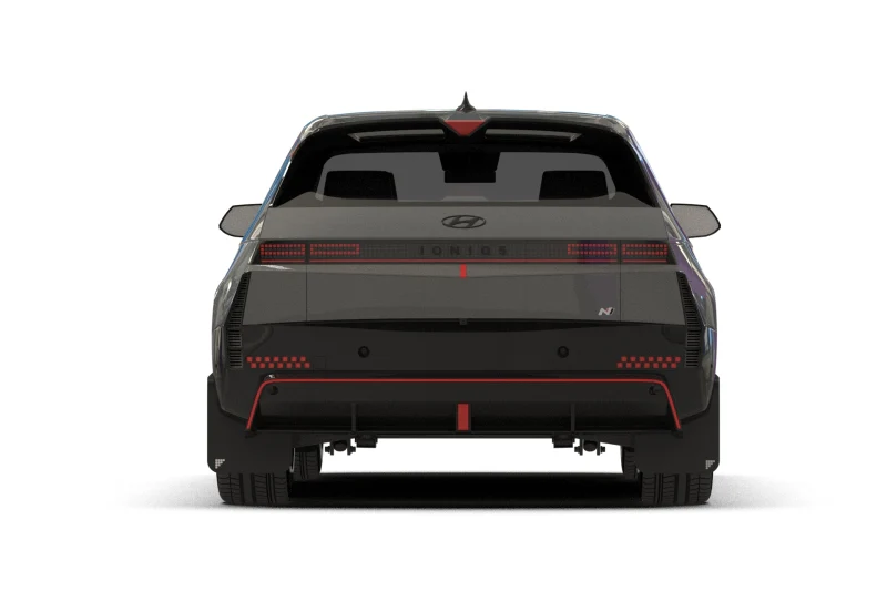 Rally Armor 25-26 Hyundai Ioniq 5 N Black UR Mud Flap Light Blue Battery Logo - Image 4