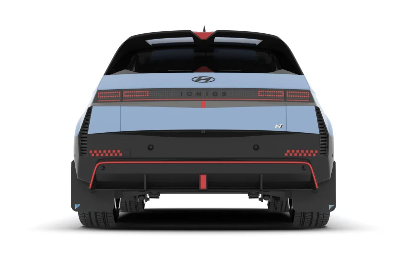 Rally Armor 25-26 Hyundai Ioniq 5 N Black UR Mud Flap Silver Battery Logo - Image 5