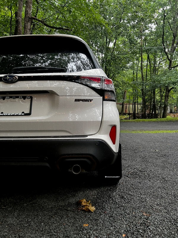 Rally Armor 25-26 Subaru Forester & Hybrid Black UR Mud Flap w/Grey Logo - Image 3