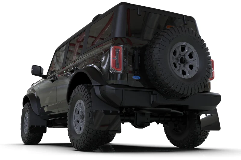 Rally Armor 21-25 Ford Bronco (Plstc Bmpr + RR - NO Rptr/Sprt) Blk Mud Flap w/Cy Orange Logo - Image 6