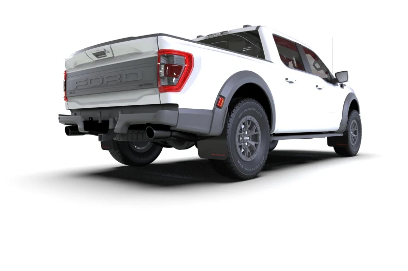 Rally Armor 21-25 Ford F-150 Raptor Gen 3 Black UR Mud Flap w/Red Logo - Image 3