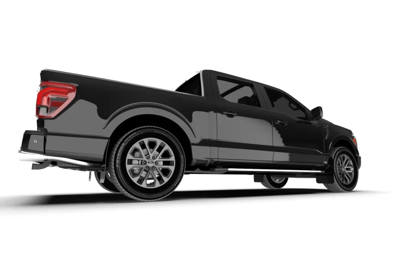 Rally Armor 21-25 Ford F-150 (Excl. Raptor) Black UR Mud Flap w/Metallic Black Logo - Image 7