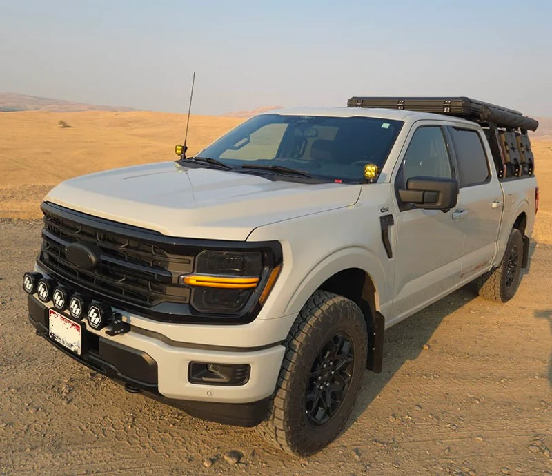 Rally Armor 21-25 Ford F-150 (Excl. Raptor) Black UR Mud Flap w/Metallic Black Logo - Image 9