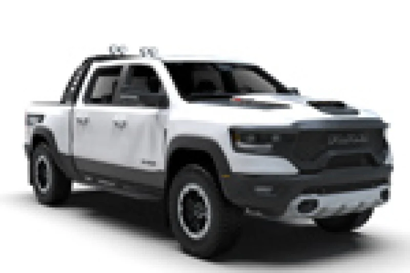 Rally Armor 21-25 Dodge Ram 1500 TRX Black UR Mud Flap - White Logo - Image 2