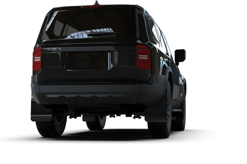 Rally Armor 22-26 Toyota Land Cruiser Black UR Mud Flap Metallic Black Logo
