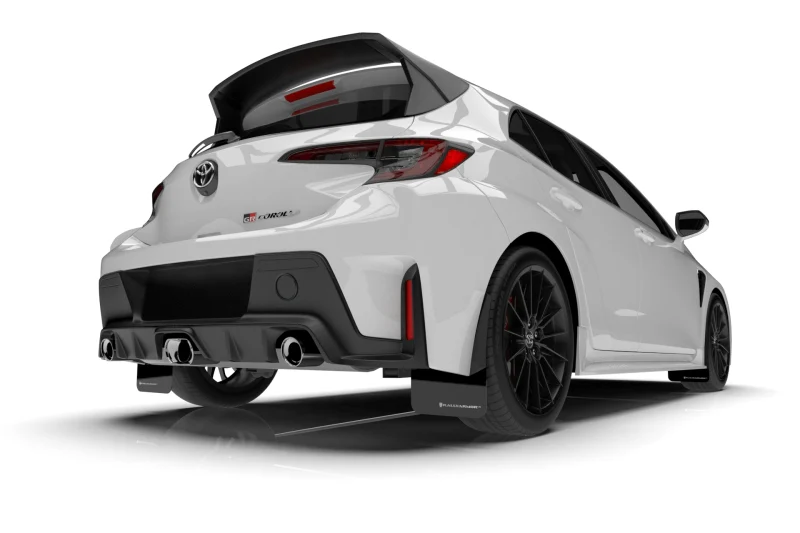 Rally Armor 23-26 Toyota GR Corolla Black Mud Flap w/Light Blue Logo - Image 2
