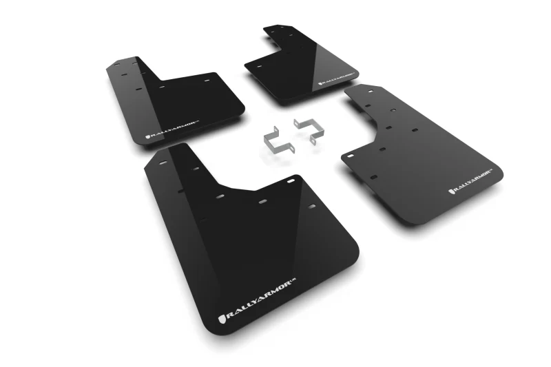 Rally Armor 23-25 Ford Ranger Raptor Black UR Mud Flap White Logo - Image 3