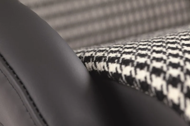 Recaro Classic Pole Position ABE Seat - Black Leather/Pepita Fabric - Image 5