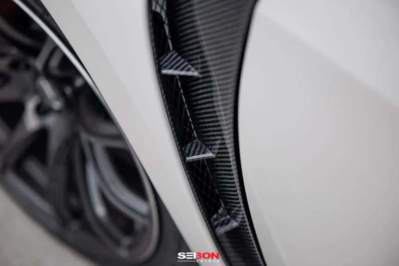 Seibon 17-18 Honda Civic Type-R Carbon Fiber Fender Ducts (Pair) - Image 10