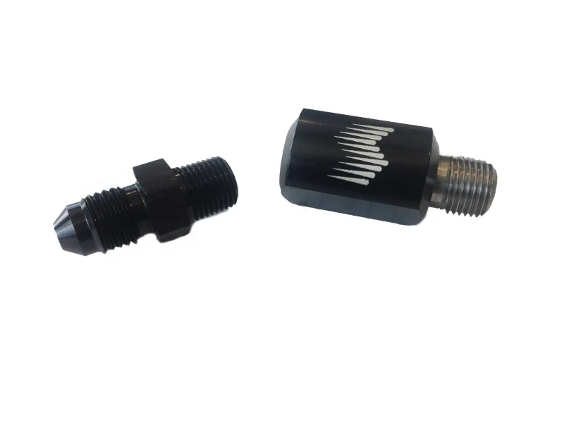 Snow Performance 1/8in NPT Female to 4AN Male Low Profile Straight Nozzle Holder - Image 2