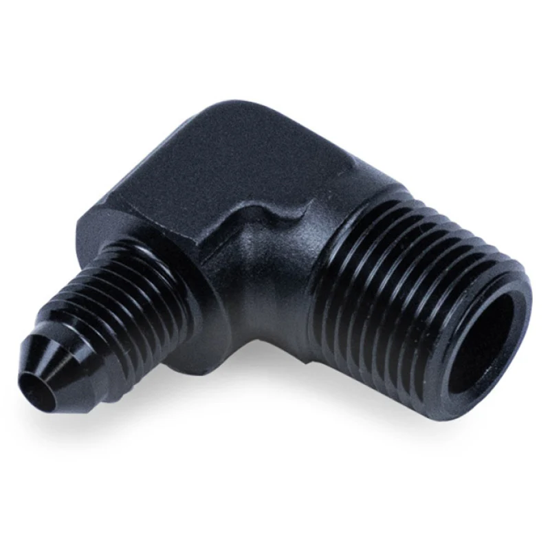Snow Performance 3/8in NPT to 4AN Elbow Water Fitting (Black) - Image 2