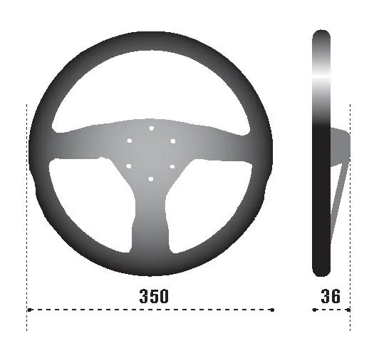 Sparco Steering Wheel 375 Suede Black - Image 2