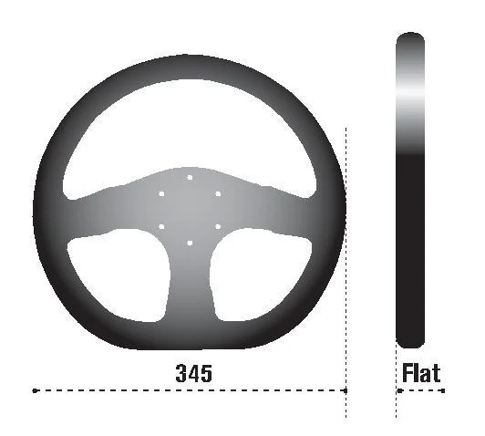Sparco Steering Wheel P 222 Black - Image 3