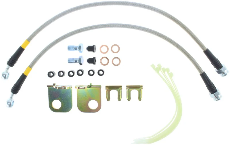 StopTech 00-02 Jaguar S Type Stainless Steel Front Brake Lines - Image 4