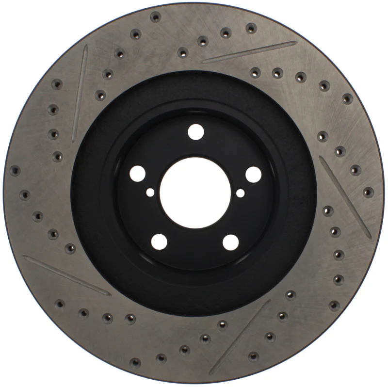 StopTech 02-10 Subaru WRX Slotted & Drilled Right Front Rotor (exc. STi) - Image 12