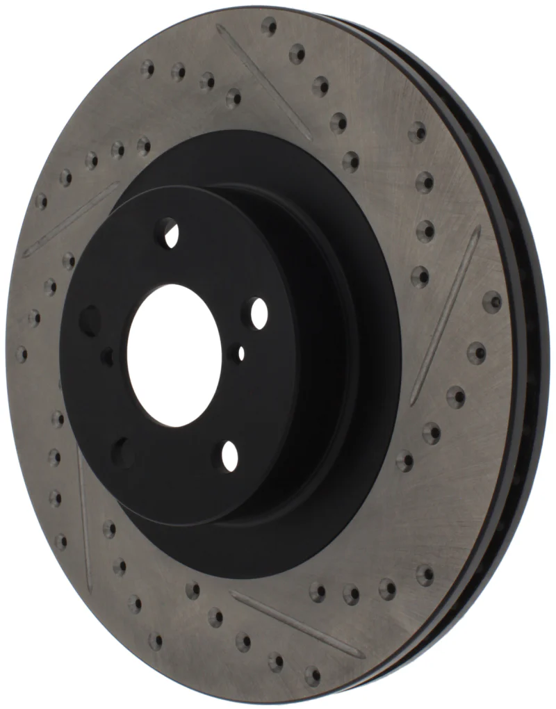 StopTech 02-10 Subaru WRX Slotted & Drilled Right Front Rotor (exc. STi) - Image 15