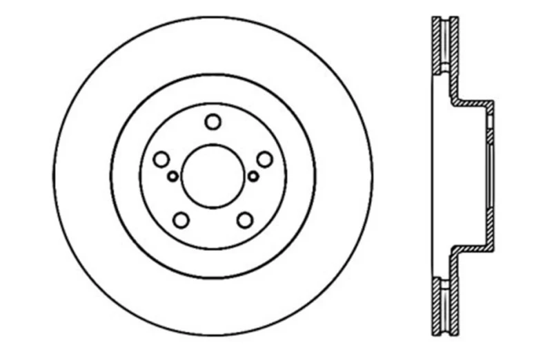 StopTech 02-10 Subaru WRX Slotted & Drilled Right Front Rotor (exc. STi) - Image 6