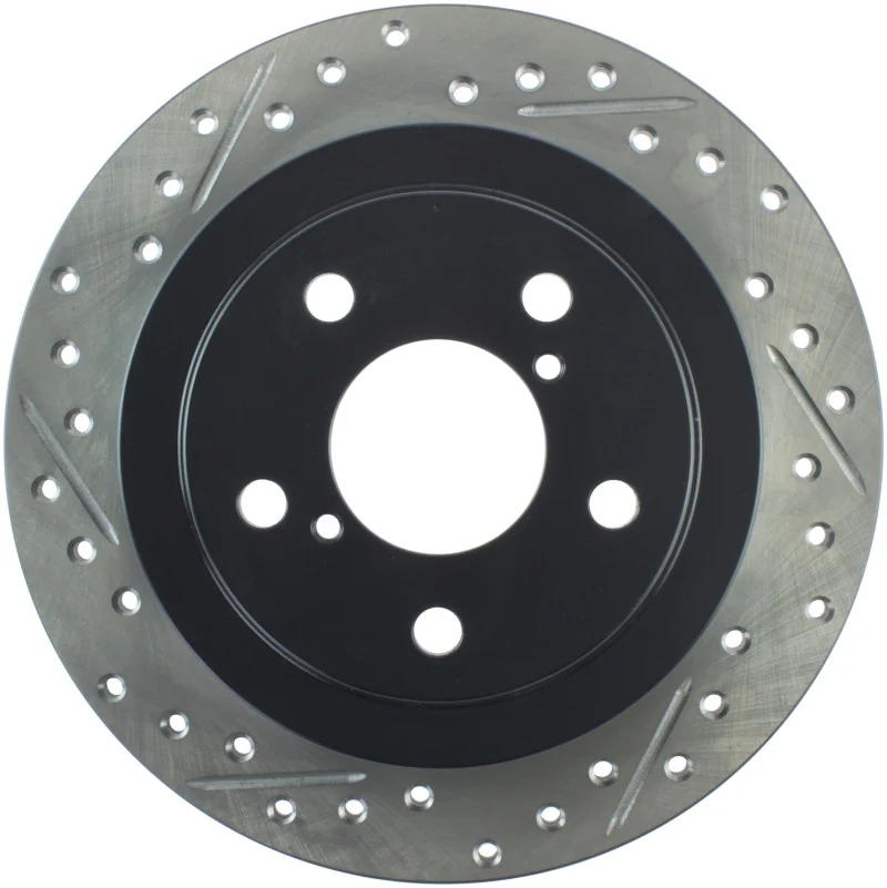 StopTech 05-06 Saab 9-2X AWD / 02-05 Impreza WRX / 02 WRX STi Slotted & Drilled Right Rear Rotor - Image 2