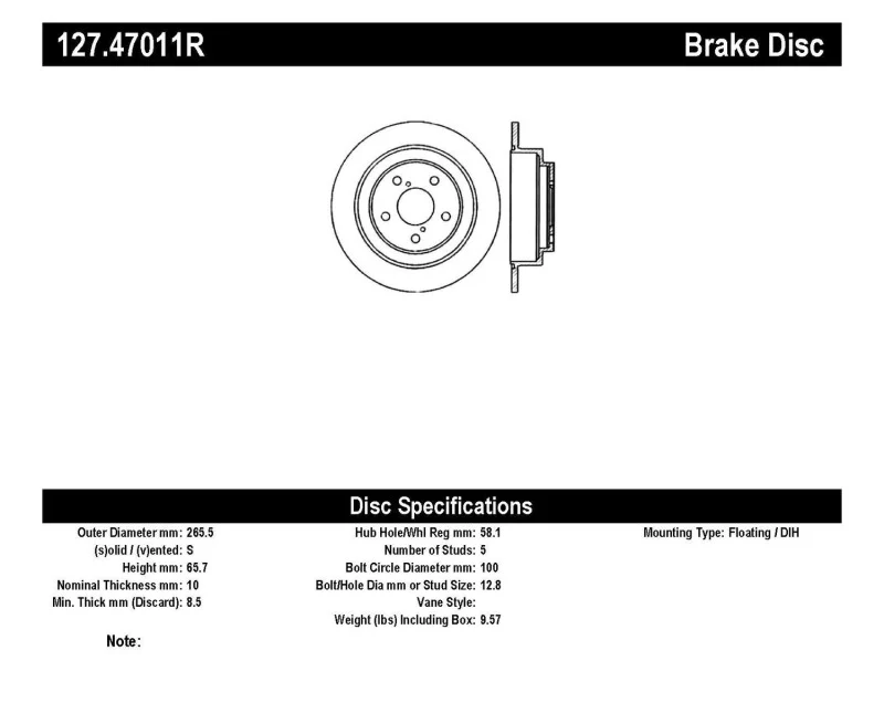 StopTech 05-06 Saab 9-2X AWD / 02-05 Impreza WRX / 02 WRX STi Slotted & Drilled Right Rear Rotor - Image 4