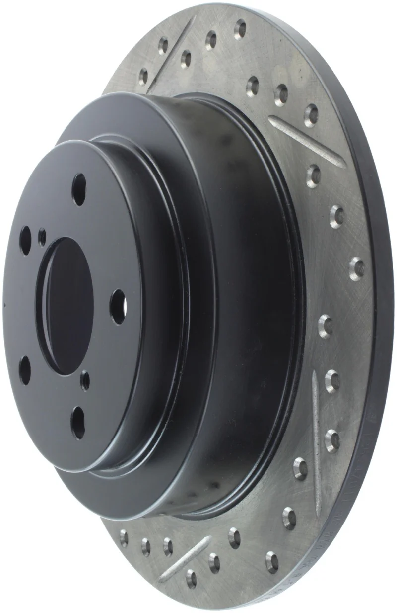 StopTech 05-06 Saab 9-2X AWD / 02-05 Impreza WRX / 02 WRX STi Slotted & Drilled Right Rear Rotor - Image 7