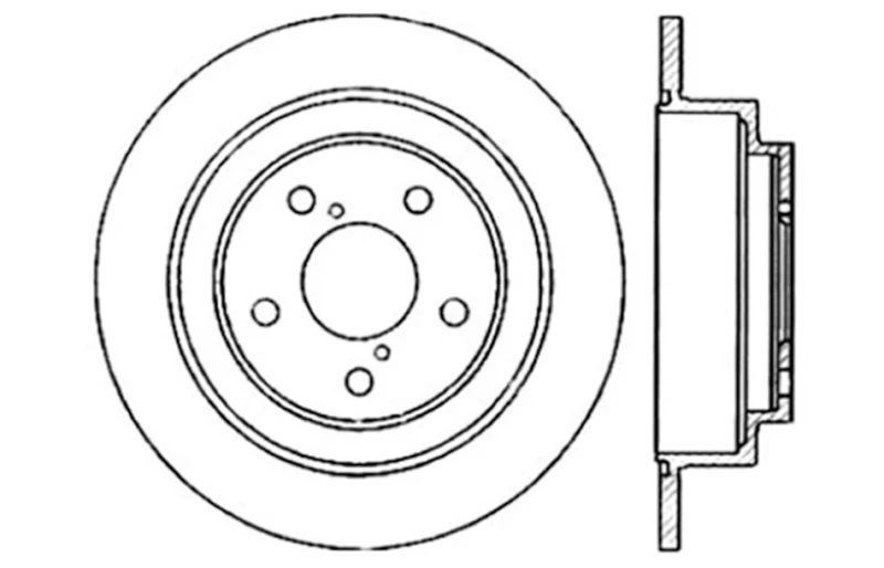 StopTech 05-06 Saab 9-2X AWD / 02-05 Impreza WRX / 02 WRX STi Slotted & Drilled Right Rear Rotor - Image 9