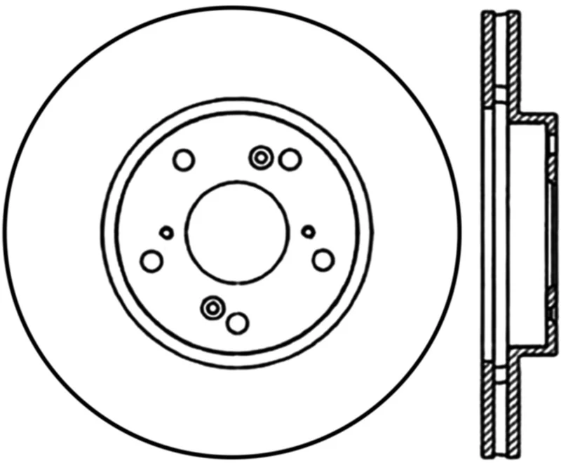 StopTech 06-08 Civic GX / 02-04 CR-V / 98-02 Honda Accord V6 / 03-07 Accord 4 cyl/V6 MT Drilled Lef - Image 2
