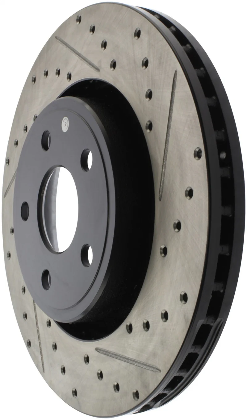 StopTech 11-12 Dodge Durango Sport Drilled & Slotted Front Driver-Side Brake Rotor - Image 7