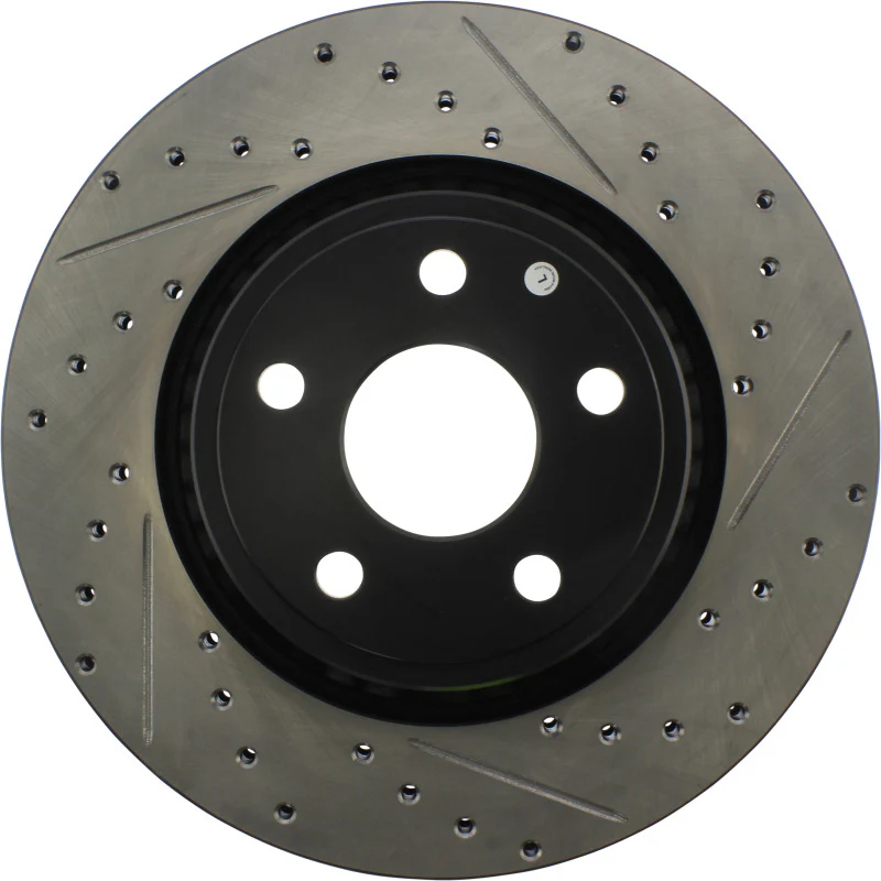 StopTech 11-12 Dodge Durango Sport Drilled & Slotted Front Passenger-Side Brake Rotor - Image 6
