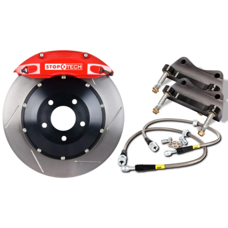 StopTech 94-04 Mustang (incl Cobra/Mach One) Front BBK Red ST-40 332x32 Slotted Rotors - Image 3
