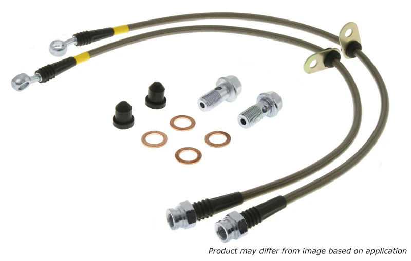 StopTech 94-99 Toyota Celica Front Stainless Steel Brake Lines - Image 2