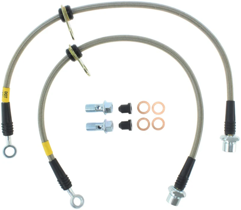 StopTech 94-99 Toyota Celica Front Stainless Steel Brake Lines - Image 3