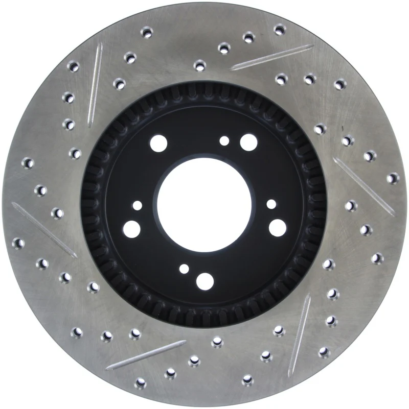 StopTech 97-01 Acura Integra Type R / 97-01 Honda CR-V Slotted & Drilled Left Front Rotor - Image 7