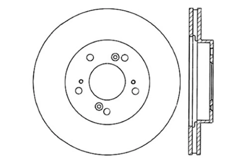 StopTech 97-01 Acura Integra Type R / 97-01 Honda CR-V Slotted & Drilled Right Front Rotor - Image 5