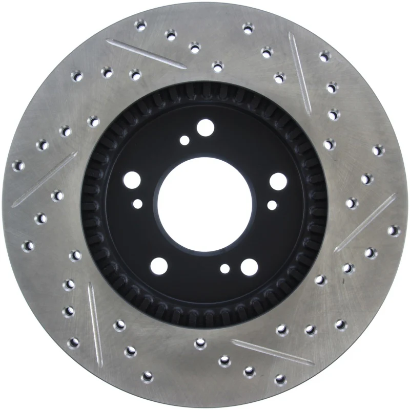 StopTech 97-01 Acura Integra Type R / 97-01 Honda CR-V Slotted & Drilled Right Front Rotor - Image 6