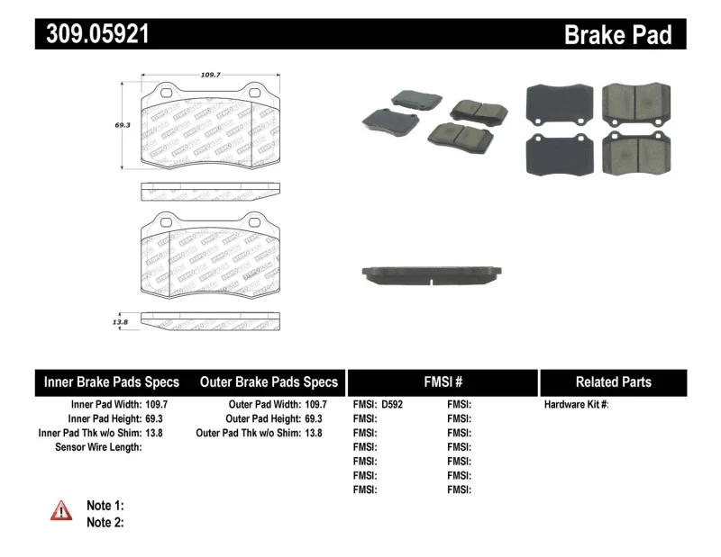 StopTech Performance 00-06 Jaguar S Typre R / XJ R / XJR-S / XJ Sport Rear Brake Pads - Image 12