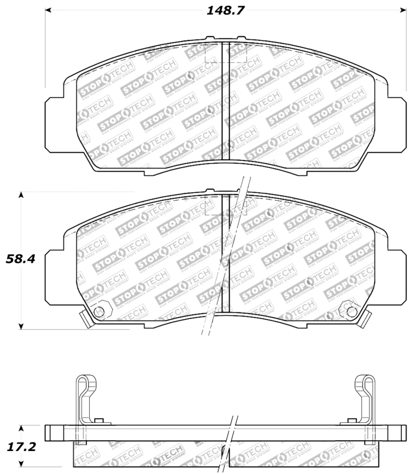 StopTech Performance 04-09 Acura TSX / 09 Accord V6 Coupe ONLY Front Brake Pads - Image 4