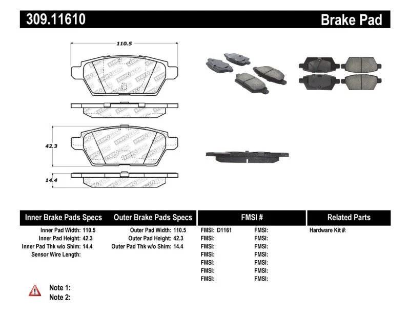 StopTech Performance 06-07 Mazdaspeed 6 Rear Brake Pads - Image 7
