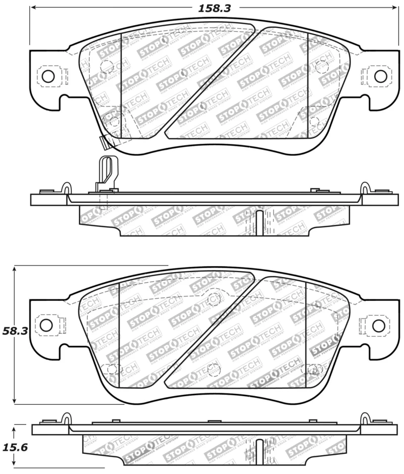 StopTech Performance 07-08 Infiniti G35 2WD Sedan / 08 Infiniti G37 Coupe Front Brake Pads - Image 6