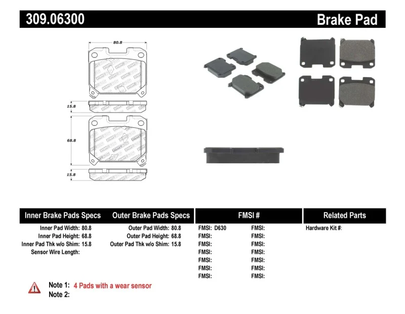 StopTech Performance 5/93-98 Toyota Supra Turbo Rear Brake Pads - Image 3